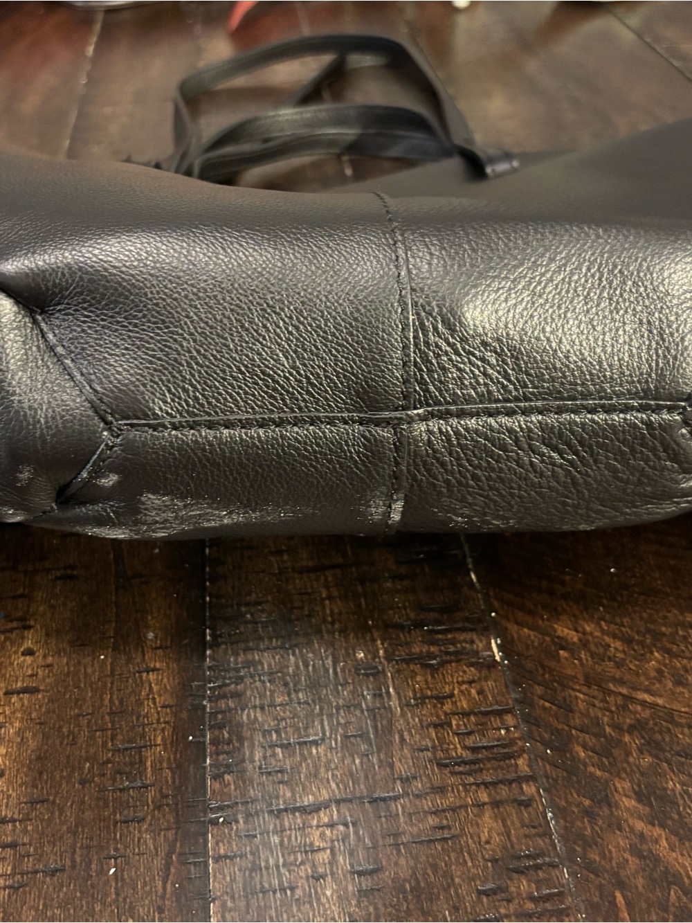 Black Leather Tote Bag Made in Italy - Picture 13 of 16